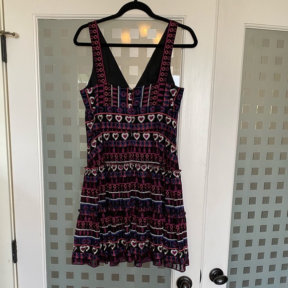 Anna Sui Embroidered Heart Dress 8 - Picture 3 of 4